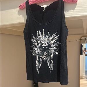 Sandro Black Graphic Tank Top